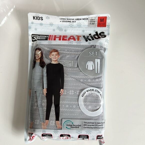 32º Degrees Kids Apparel Long Sleeve Crew Neck + Legging Set Gray - Picture 2 of 3